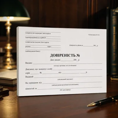 Довіренність 100л офс. ФР