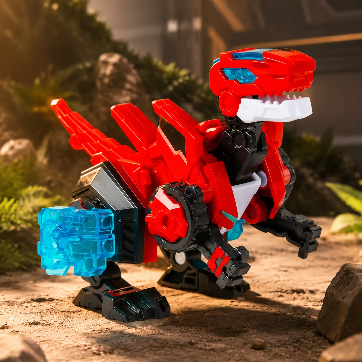 Динозавр-трансформер DINOSTER - ЧЕРВОНИЙ РАПТОР-БОТ EU580840-1 — 