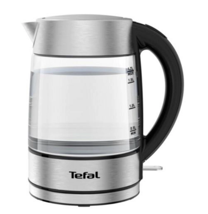 Електрочайник Tefal Glass Kettle 1.7л, скло, з підсвіткою, сріблясто-чорний — фото 2