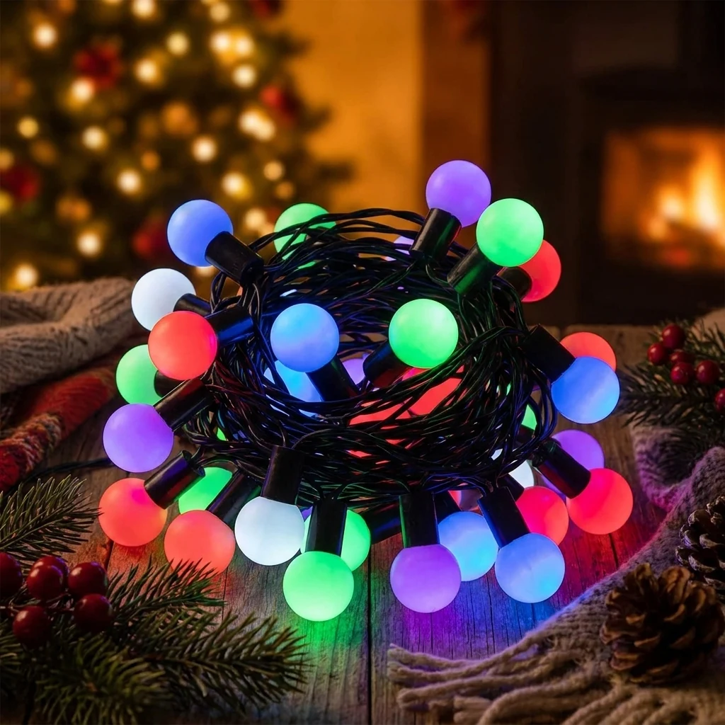 Електрогірлянда 28LED 4м Кульки різнобарвна