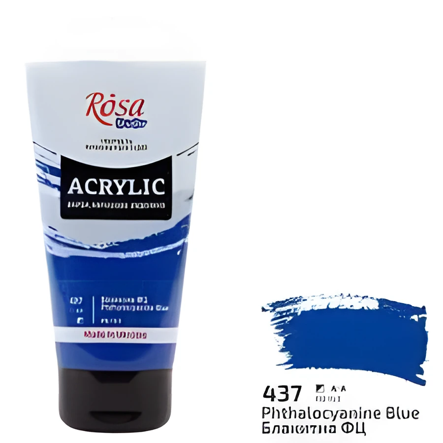 Фарба акрилова, Блакитна ФЦ, 75 мл, ROSA Studio