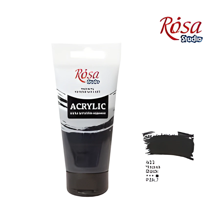 Фарба акрилова чорна ROSA Studio 75 мл — Живопис