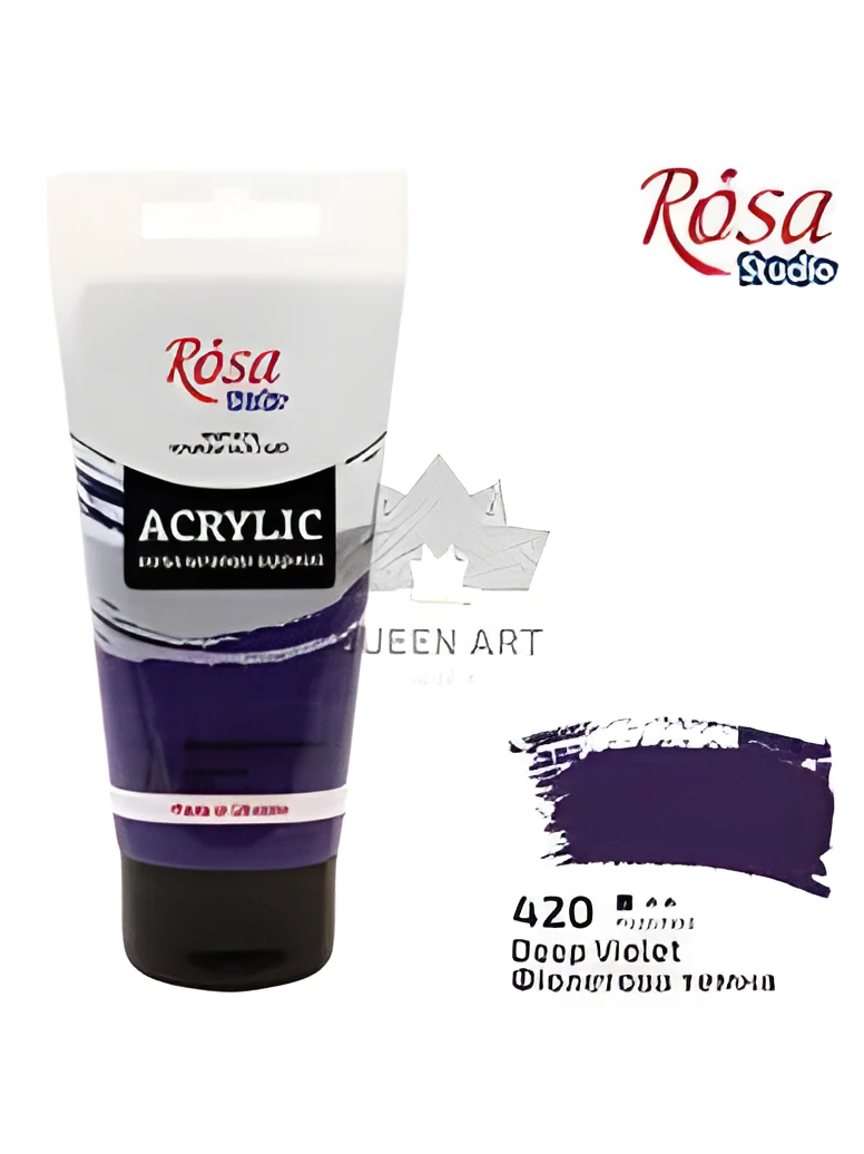 Фарба акрилова ROSA Studio фіолетова темна 75 мл — Живопис