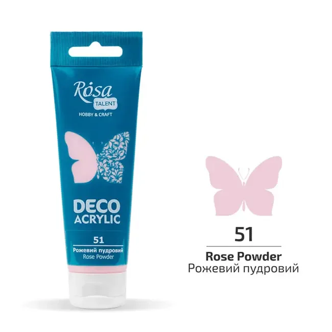 Фарба акрилова матова, рожева пудра, 75 мл, RosaTalent