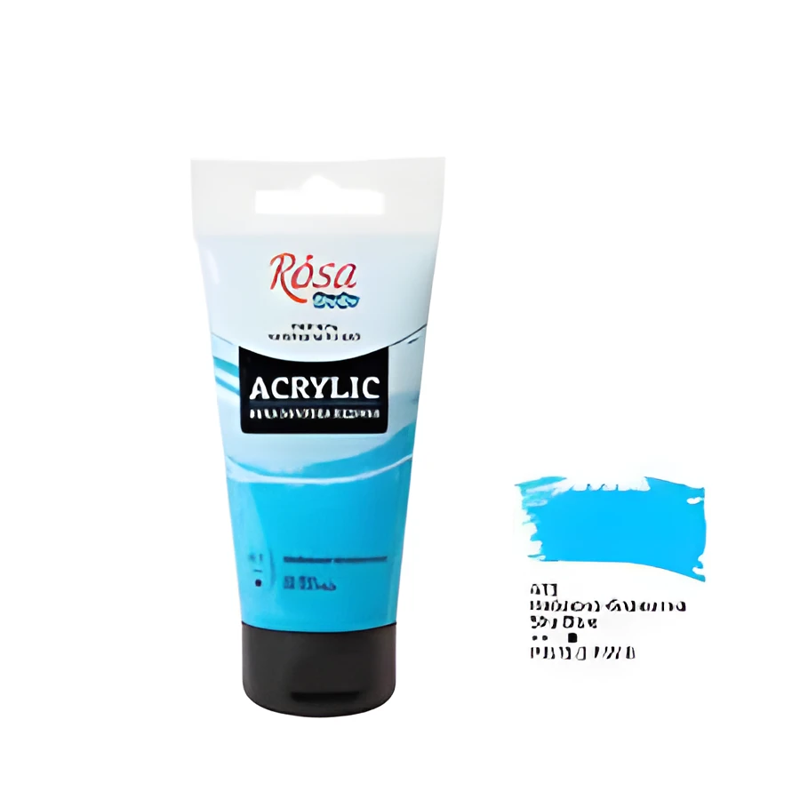 Фарба акрилова, Небесно-блакитна, 75 мл, ROSA Studio