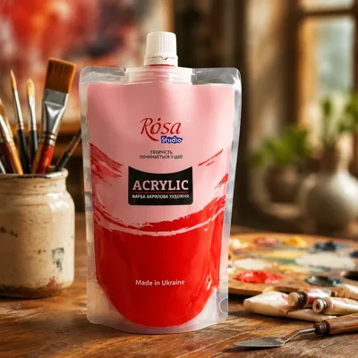 Фарба акрилова ROSA Studio Англійська червона (443) 200 мл ROSA