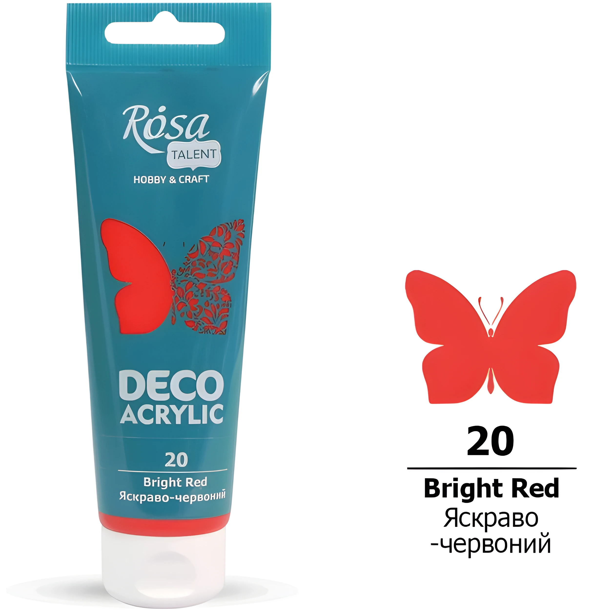 Акрилова фарба ROSA Talent яскраво-червоний 75 мл матова — Живопис