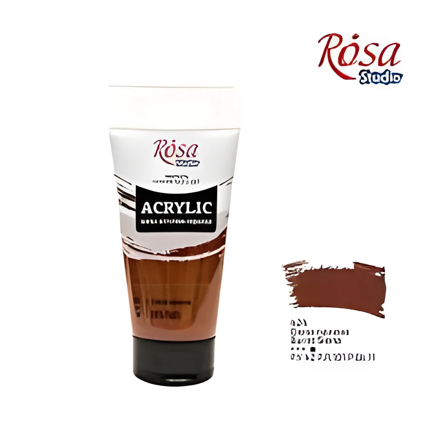 Фарба акрилова, Сієна палена, 75 мл, ROSA Studio