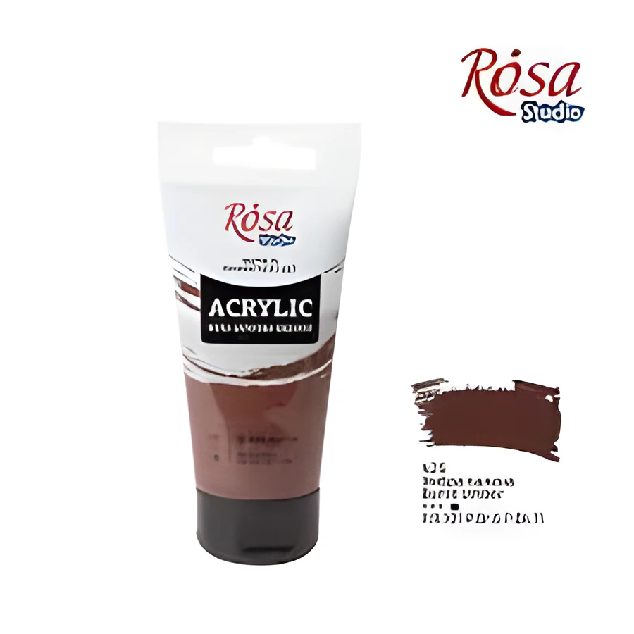 Фарба акрилова Умбра палена ROSA Studio 75 мл — Живопис