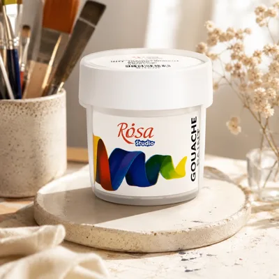 Фарба гуашева 901 Білила титанові 20мл ROSA Studio