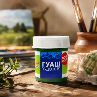 Фарба гуашева, Зелена травяна, 40мл, ROSA Studio