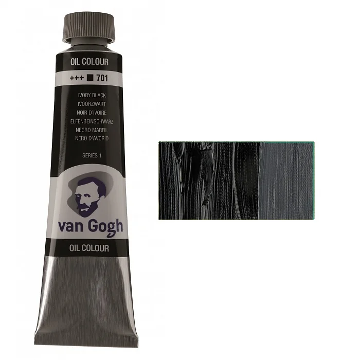Фарба олійна, 701 чорна слонова кістка 40 мл Van Gogh Royal Talens — фото 2