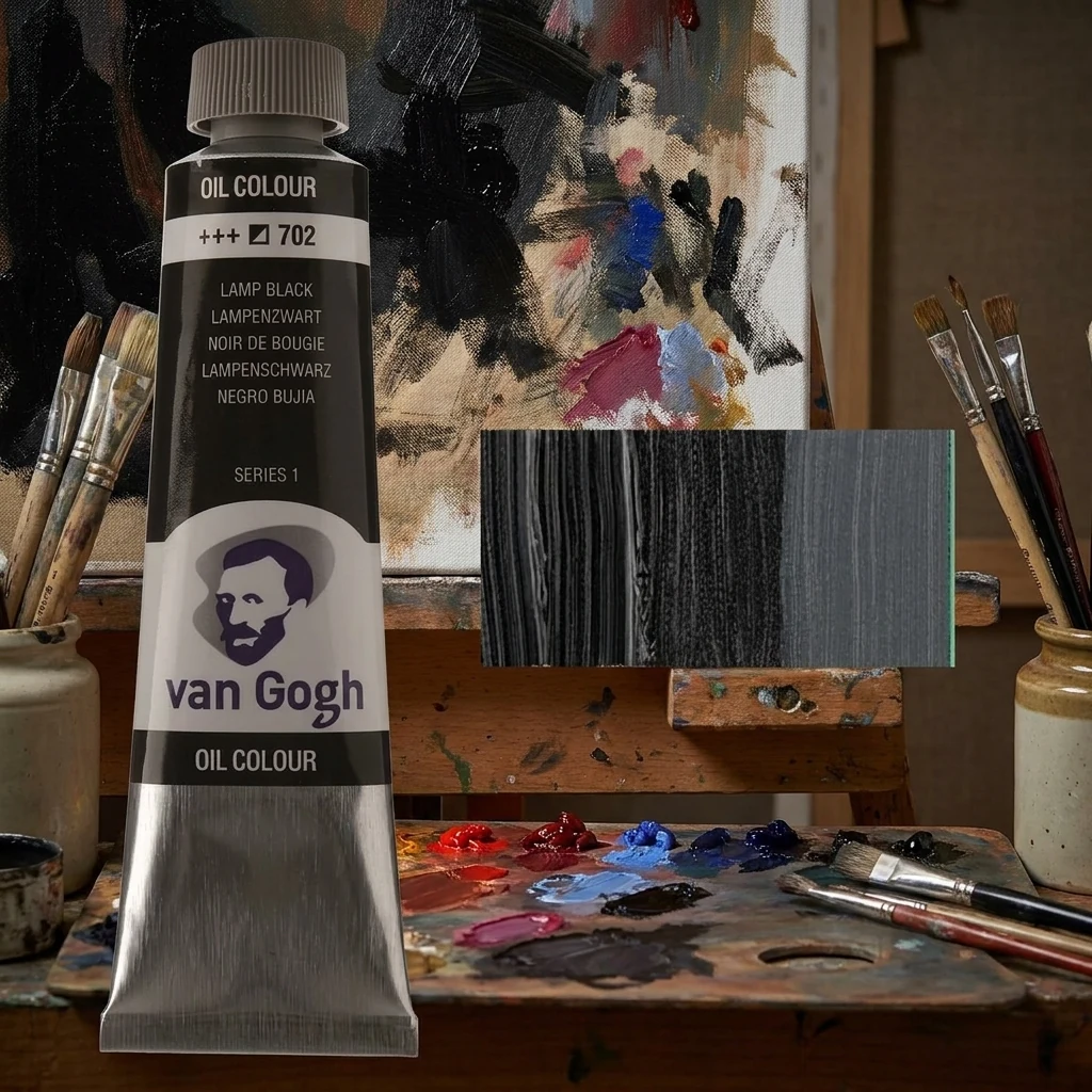 Фарба олійна, 702 сажа газова, 40 мл, Van Gogh, Royal Talens