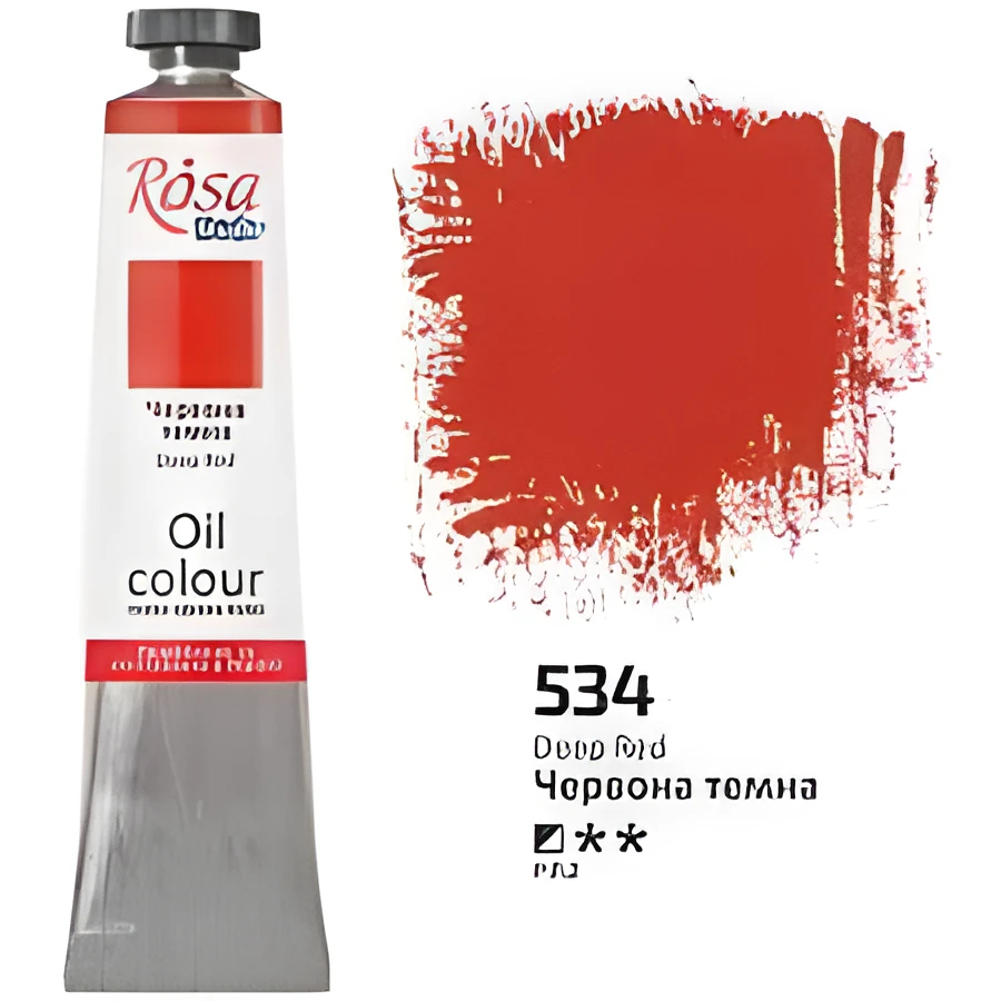Фарба олійна Червона темна 45мл ROSA Studio