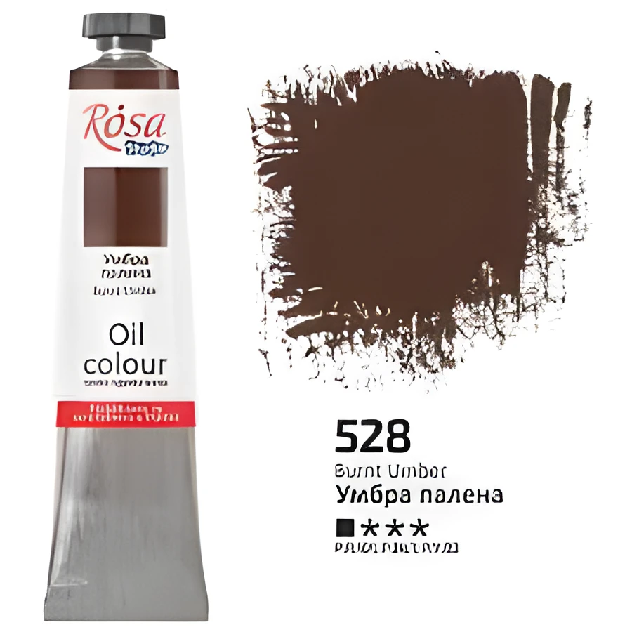 Фарба олійна Умбра палена 45мл ROSA Studio