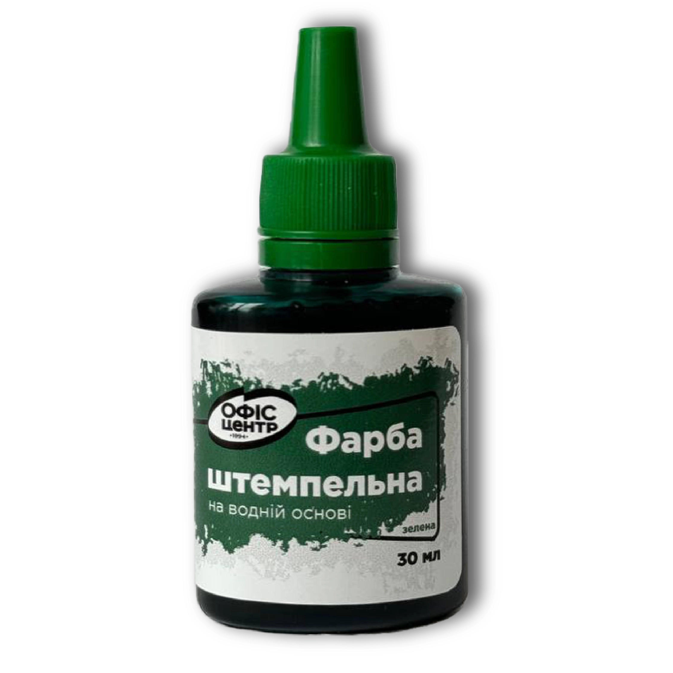 Фарба штемпельна 30мл Офіс Центр ОС-004 зелена — фото 2