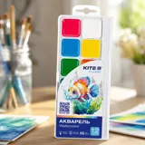 Фарби акварельні медові Kite Classic 12 кольорів K-061 — фото 1