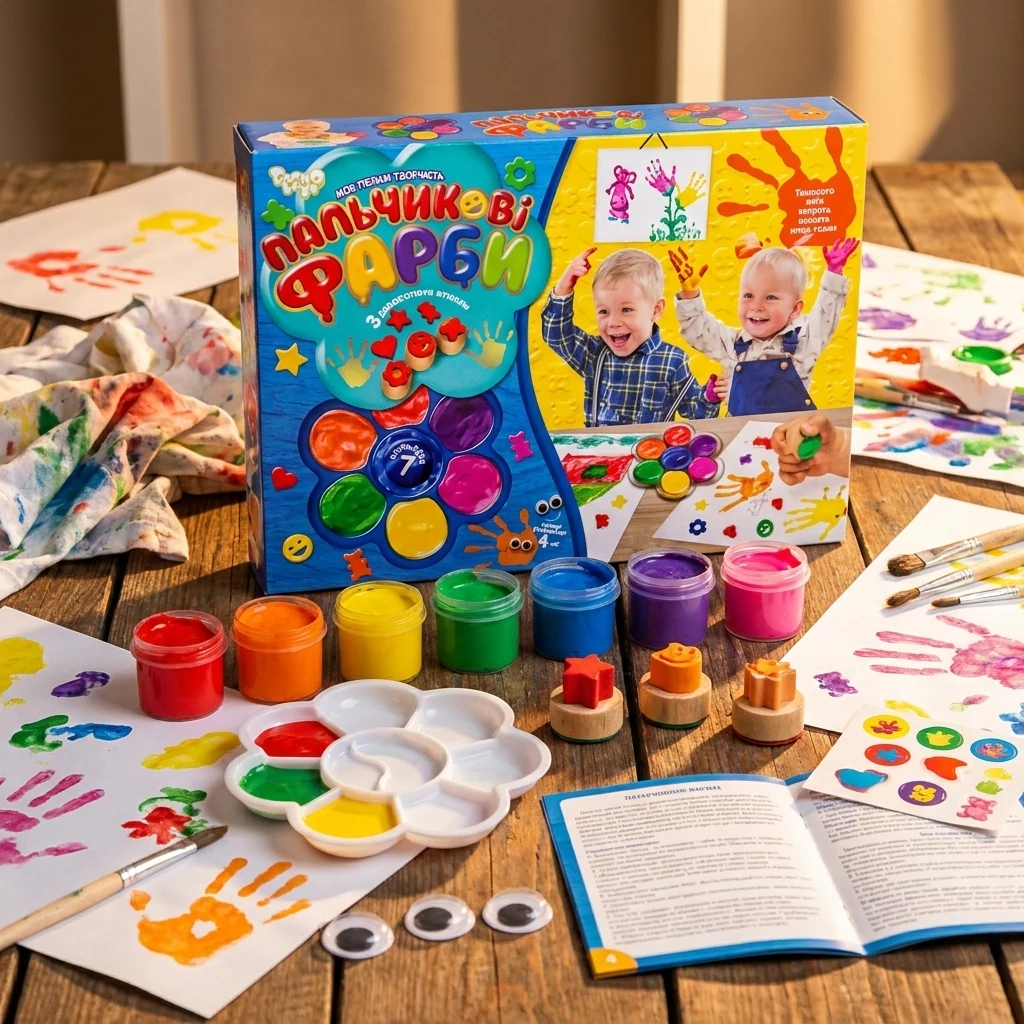 Фарби пальчикові 6 кольорів Danko toys