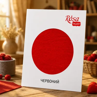 Фетр листковий Rosa Talent 29,7х42 см Червоний 180г/м2