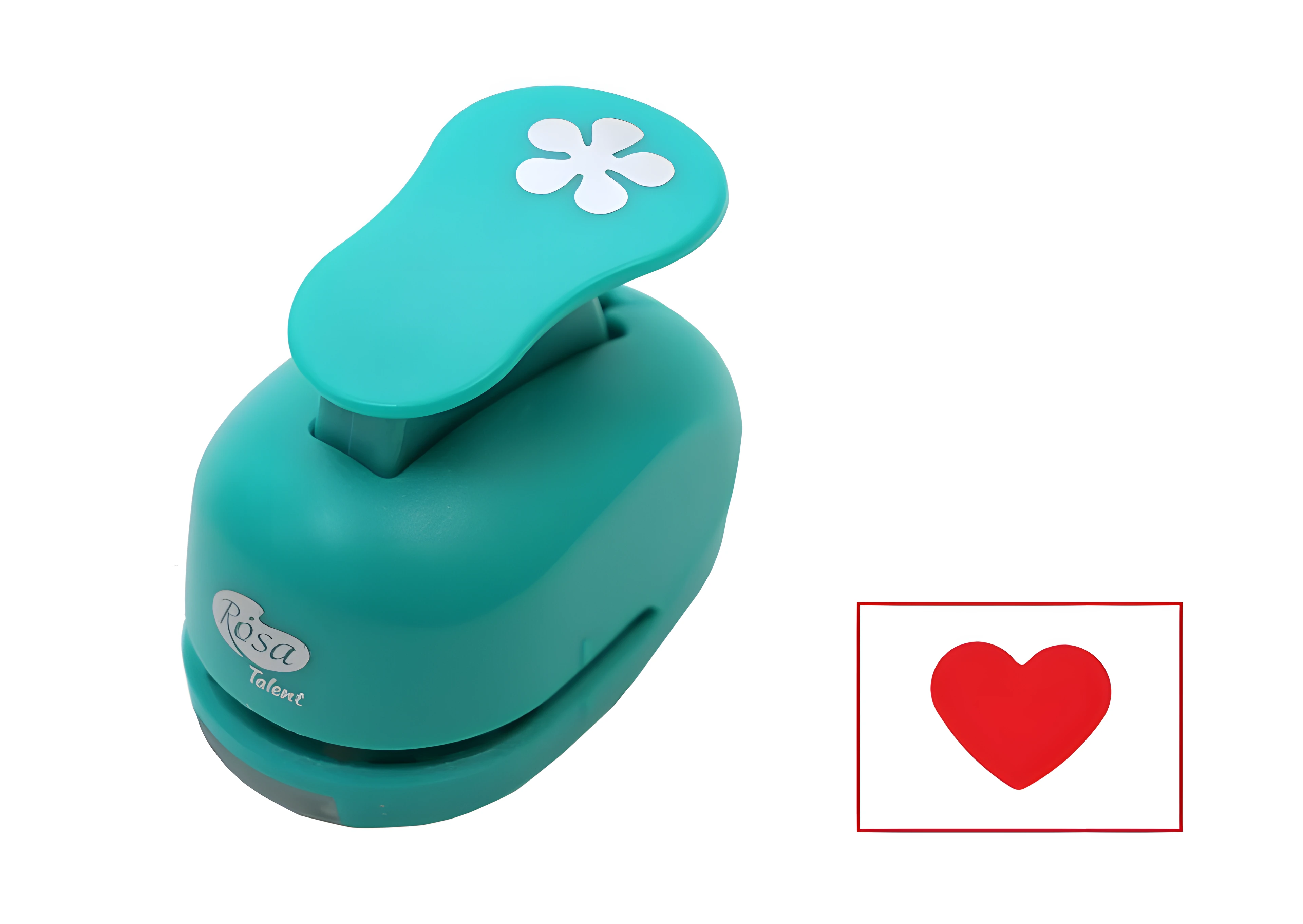 Фігурний дирокол, Серце, 1,6 см, ROSA Talent