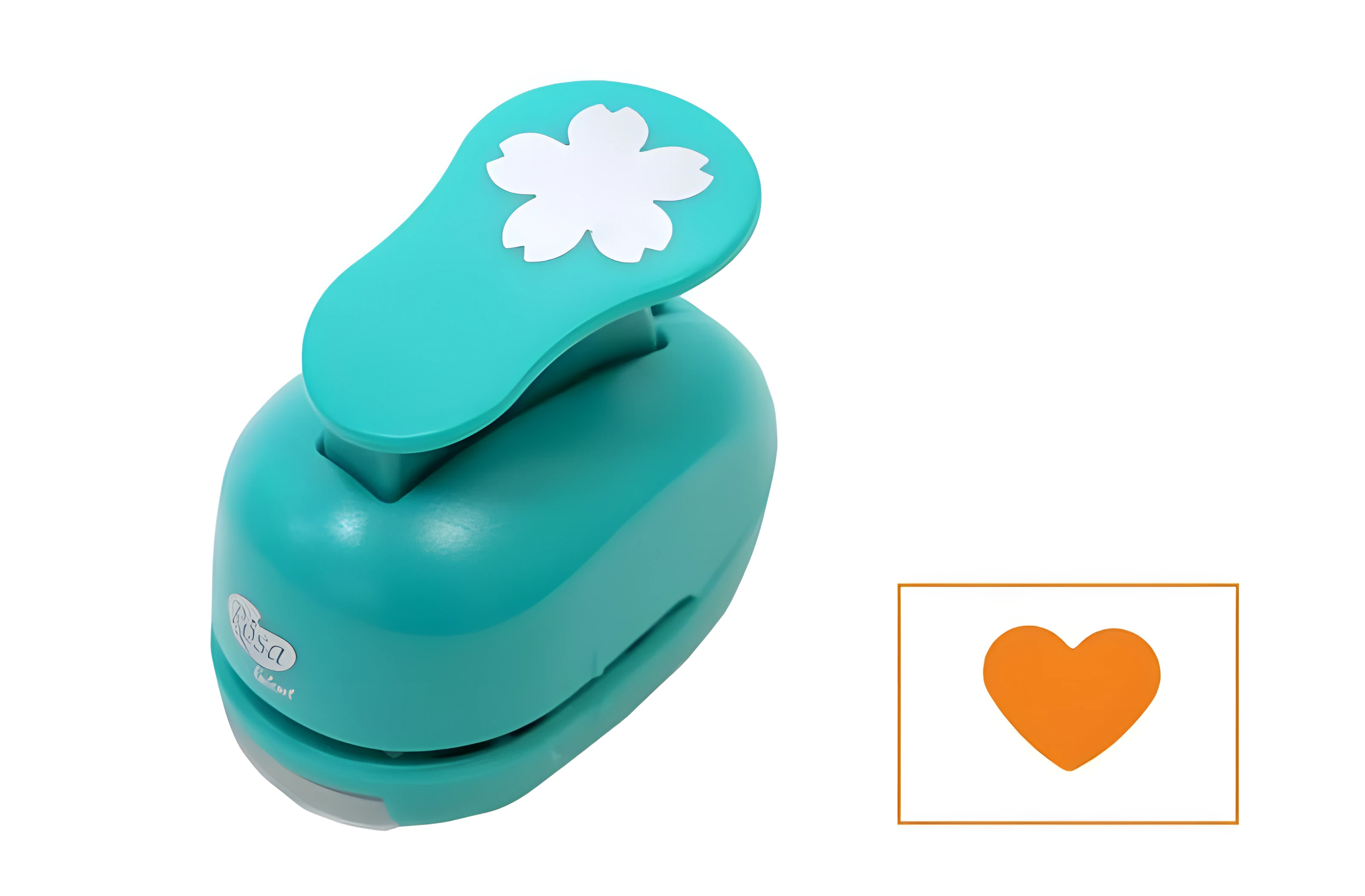 Фігурний дирокол, Серце, 2,5 см, ROSA Talent