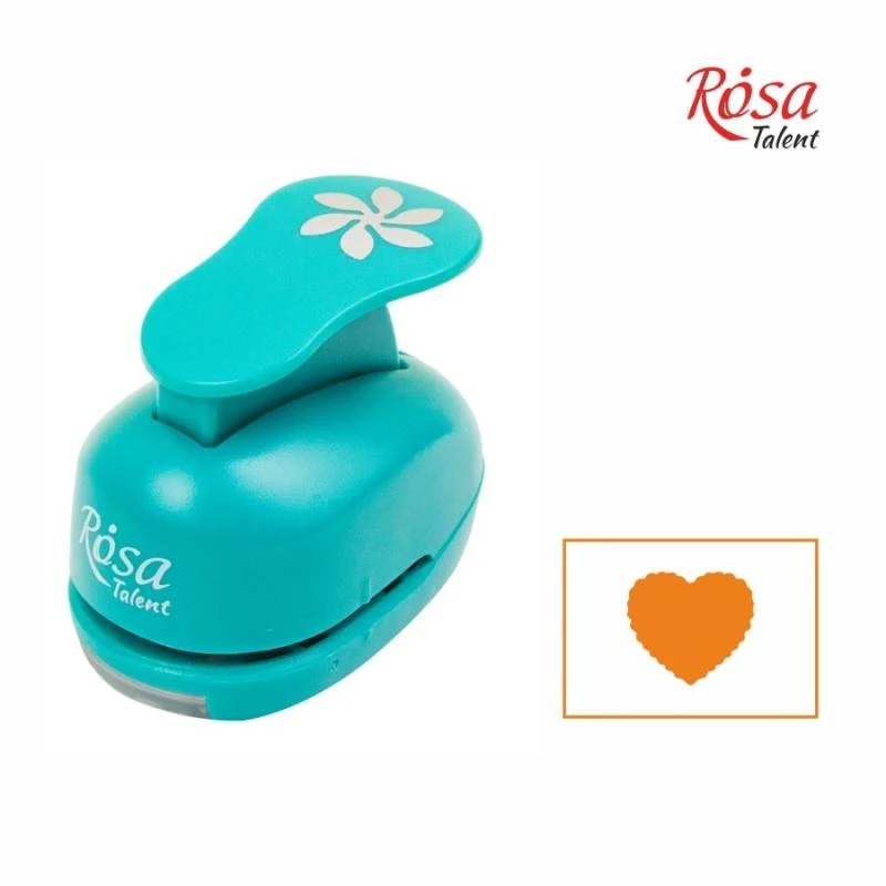 Фігурний дирокол Серце 2,5 см ROSA TALENT — Хобі та декор