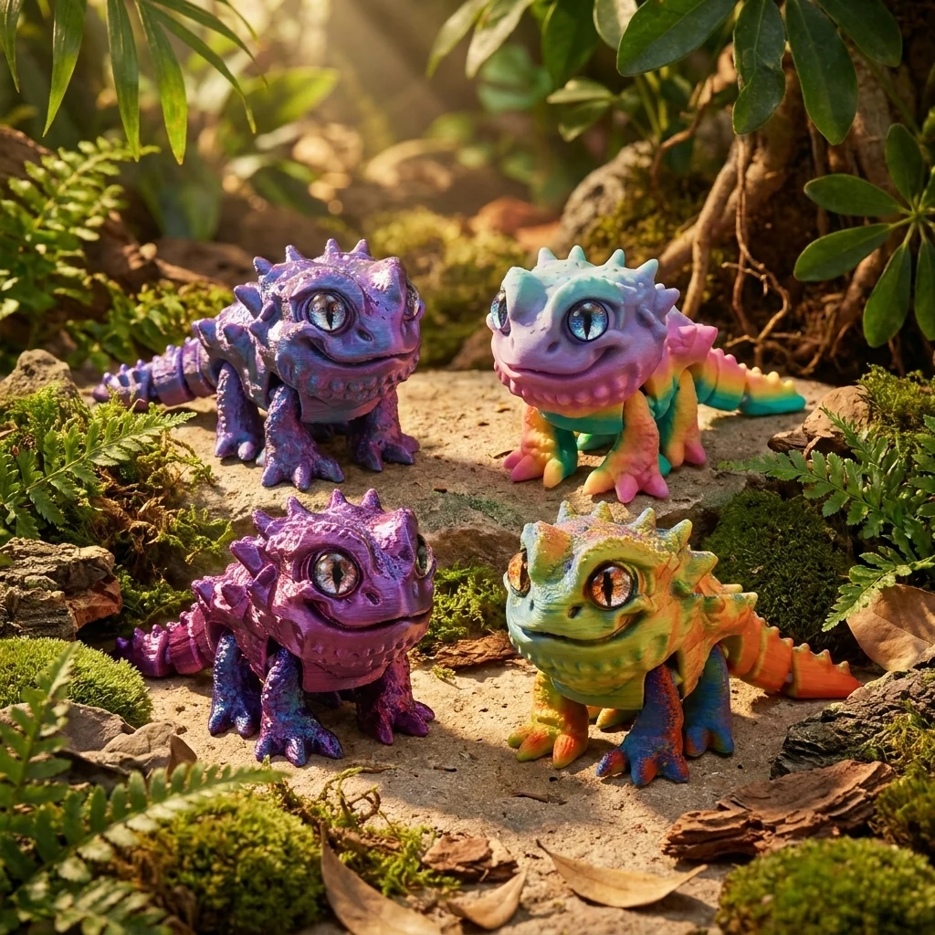 Фігурка 3D друк рухлива "Варан" 15 см