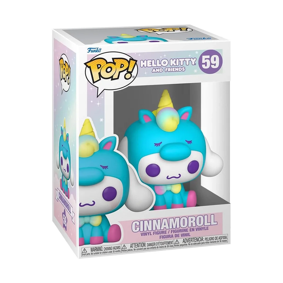 Фігурка Ігрова FUNKO POP! серії Sanrio: Hello Kitty- СІННАМОРОЛЛ У КОСТЮМІ ЄДИНОРОГА 65748 — фото 2