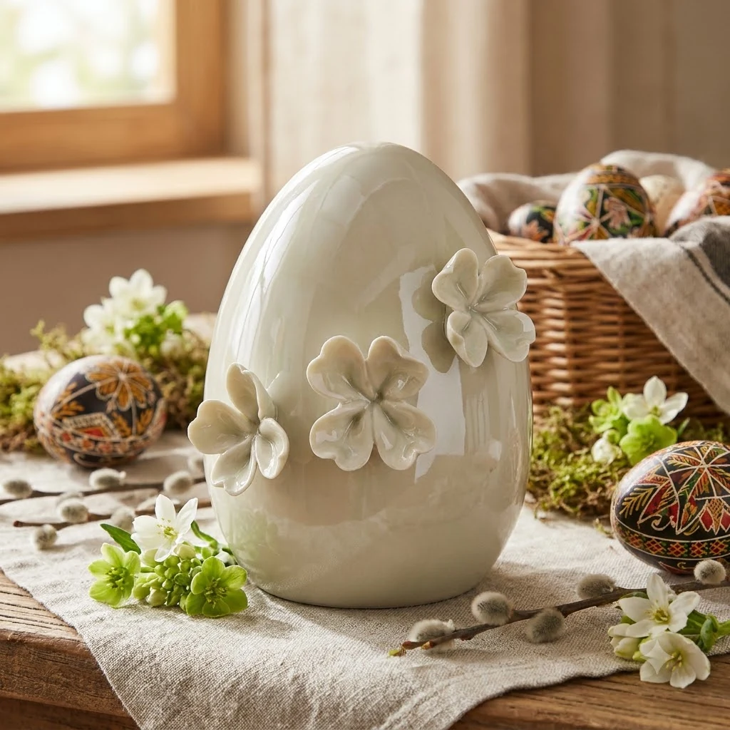 Фігурка писанки порцелянова 10*8 см