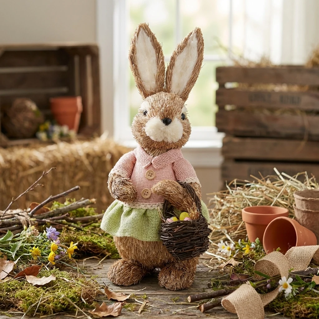 Фігурка "Зайчиха з кошиком" 36 см