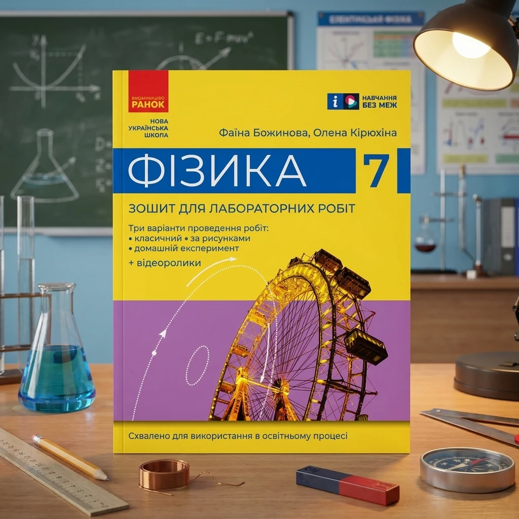 Фізика 7 клас.Зошит для лабораторних робіт.Божинова.Ранок