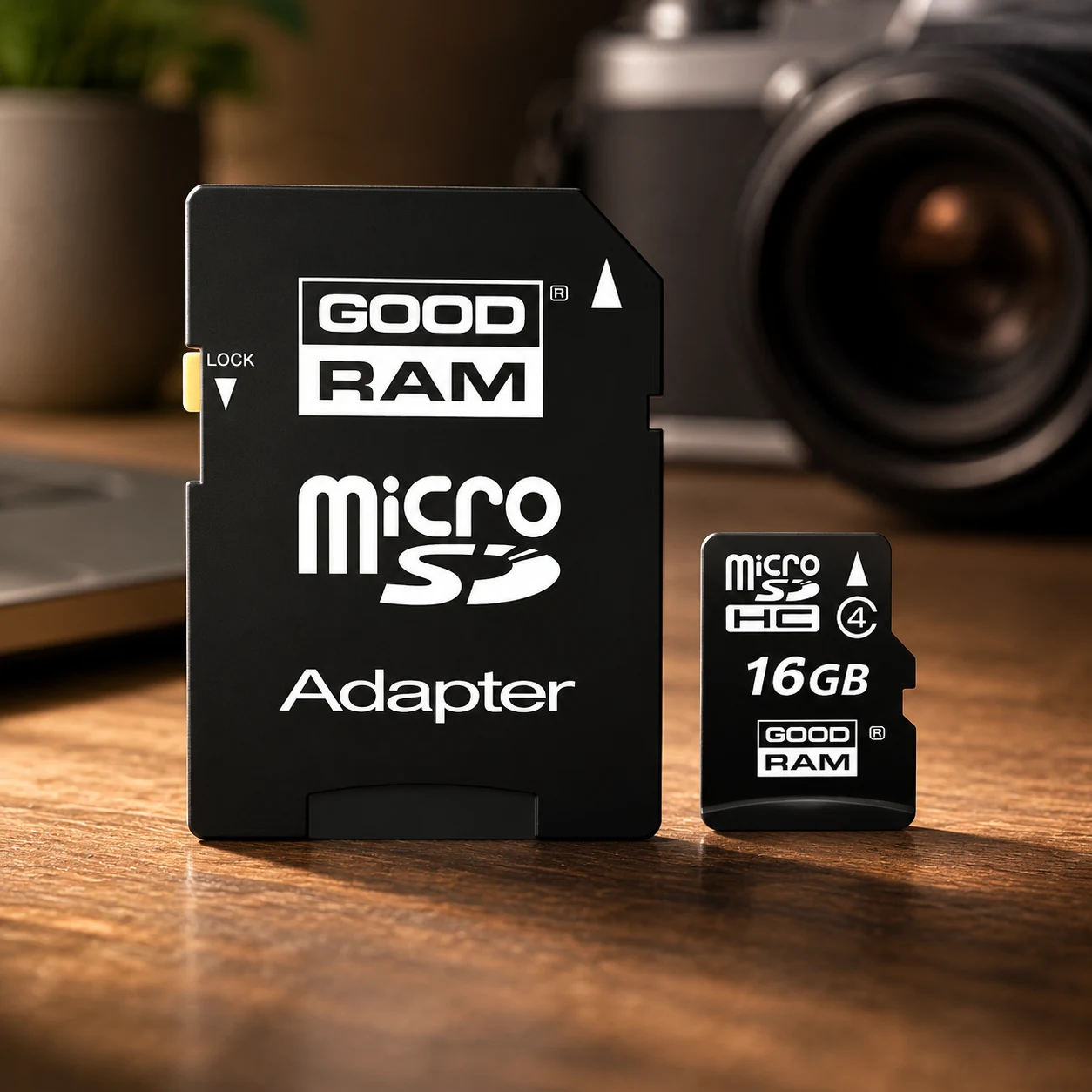 Флеш карта 16GB microSDHC GoodRam Class 10+SD adapter — Флешки та накопичувачі