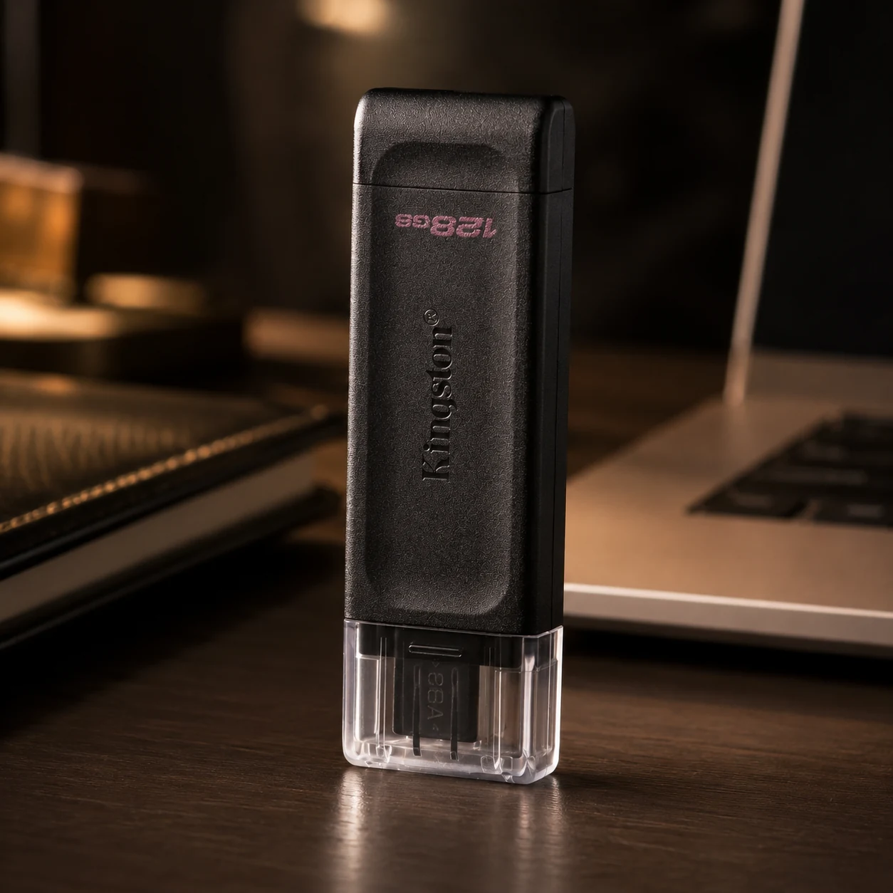 Флеш-накопичувач USB3.2 128GB Type-C Kingston DataTraveler 70 Black (DT70/128GB)