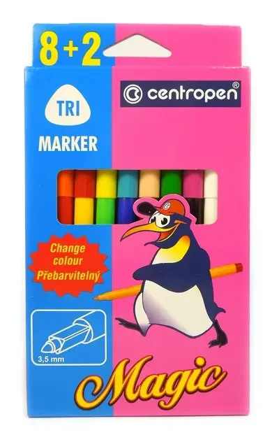 Фломастери 10 кольорів Centropen MAGIC TRIO — фото 3