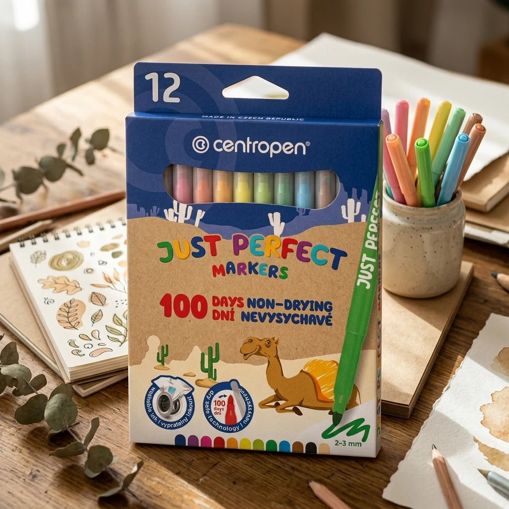 Фломастери 12 кольорів Centropen Perfect