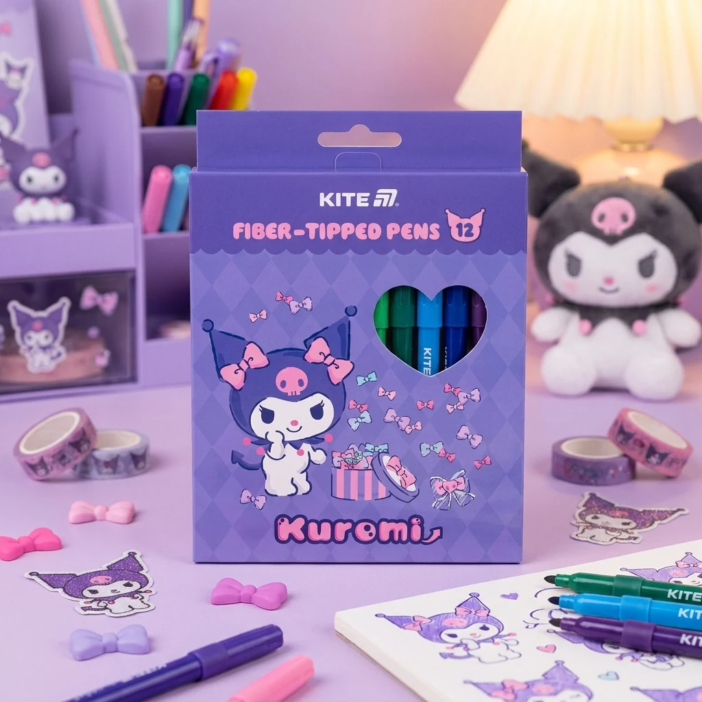 Фломастери 12 кольорів Kite "Kuromi"