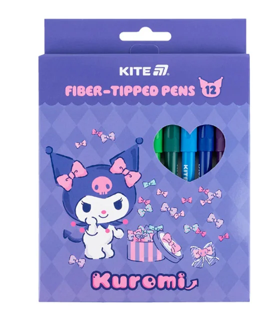 Фломастери 12 кольорів Kite "Kuromi"
