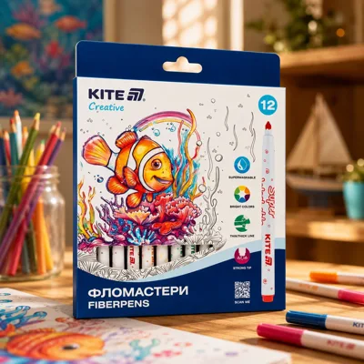 Фломастери 12шт Kite Creative Superwashable K-1152