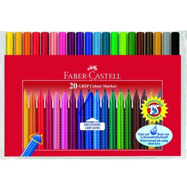 Фломастери 20 кольорів тригранні Grip Faber-Castell — фото 2