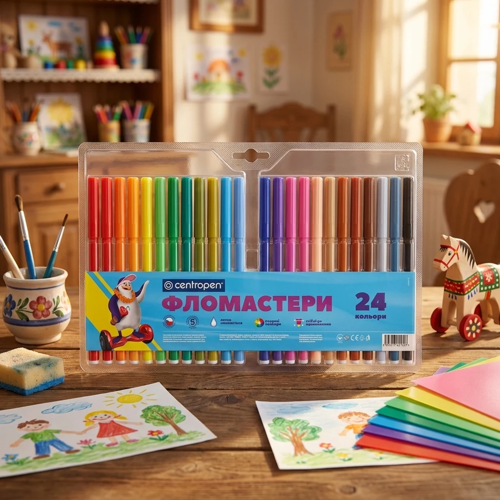 Фломастери 24 кольори Centropen