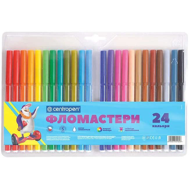Фломастери 24 кольори Centropen — фото 2
