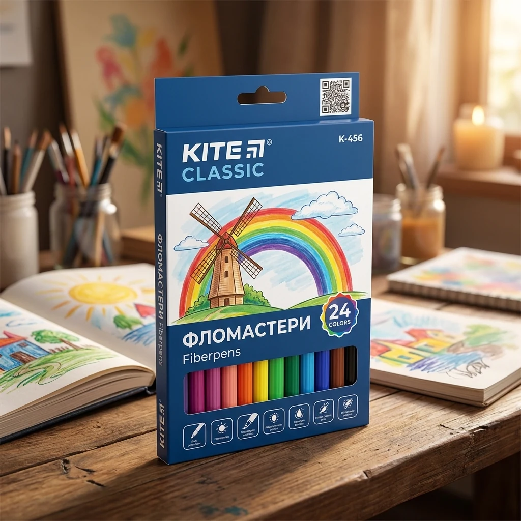 Фломастери 24 шт Kite Classic K-456