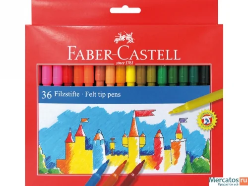 Фломастери 36 кольорів Faber-Castell