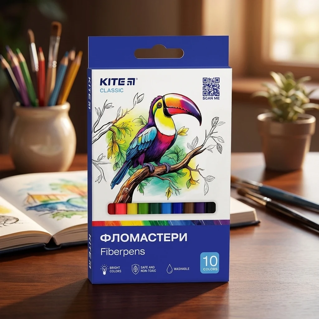 Фломастери Kite Classic 10 кольорів K-455