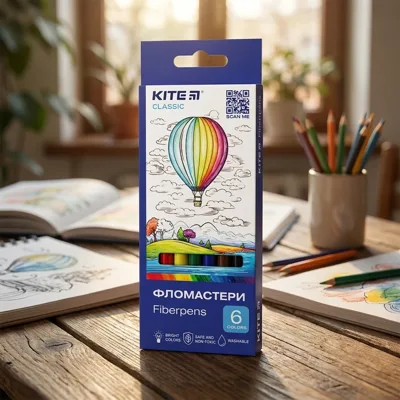 Фломастери Kite Classic 6 кольорів K-446