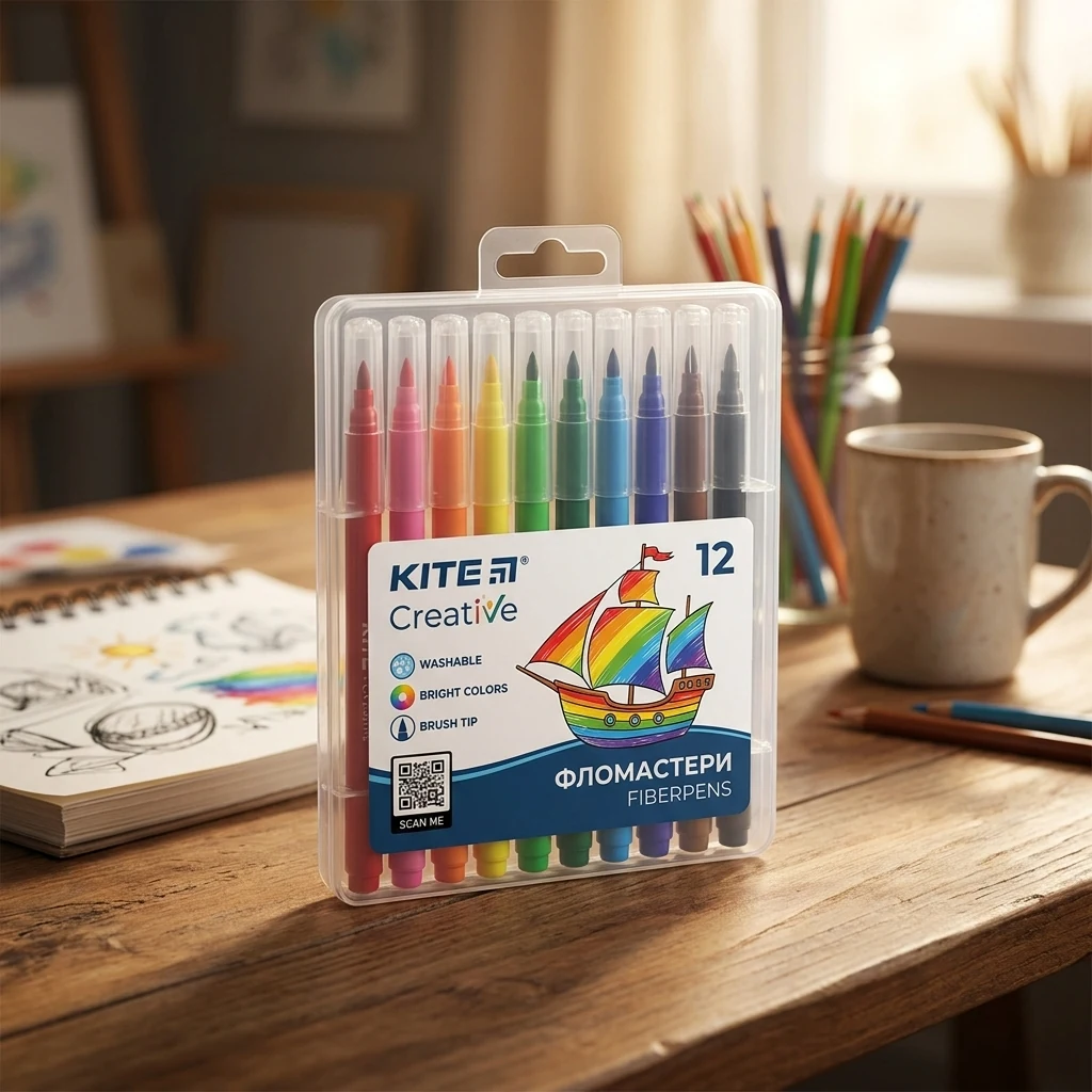 Фломастери-пензлики Kite Creative 12шт K-1150