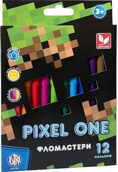 Фломастери Pixel One 12 кольорів 314022001-UA