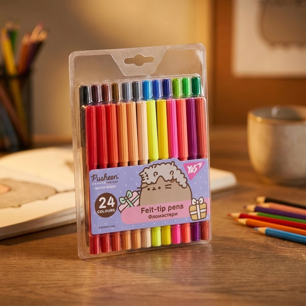 Фломастери Yes 24 кольори Pusheen 650572
