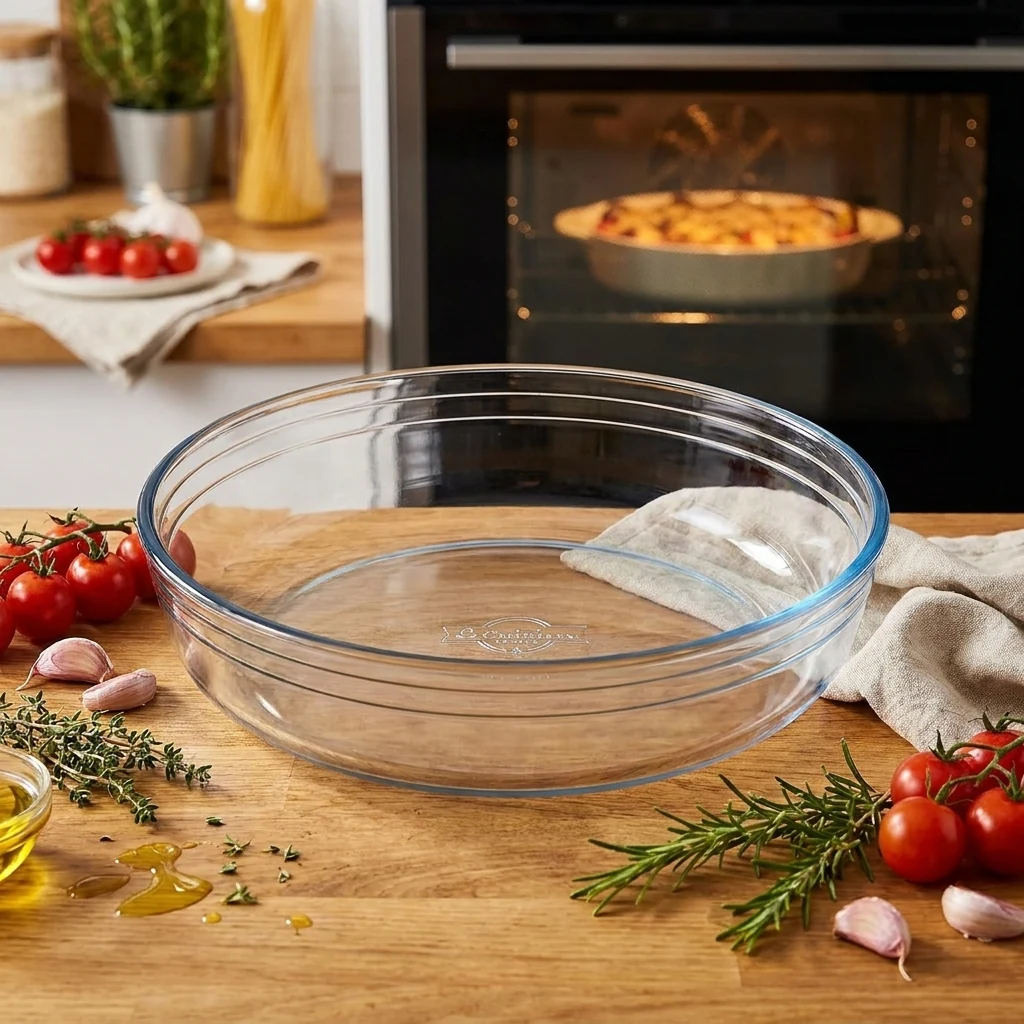 Форма для запікання скло (1,4л) діаметр 23см Basic O Cuisine