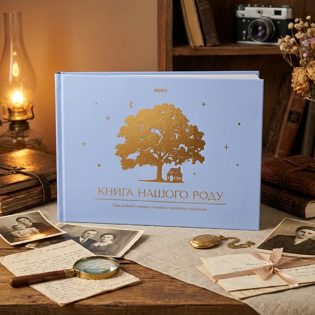 Фотоальбом А4 "Книга нашого роду" блакитний